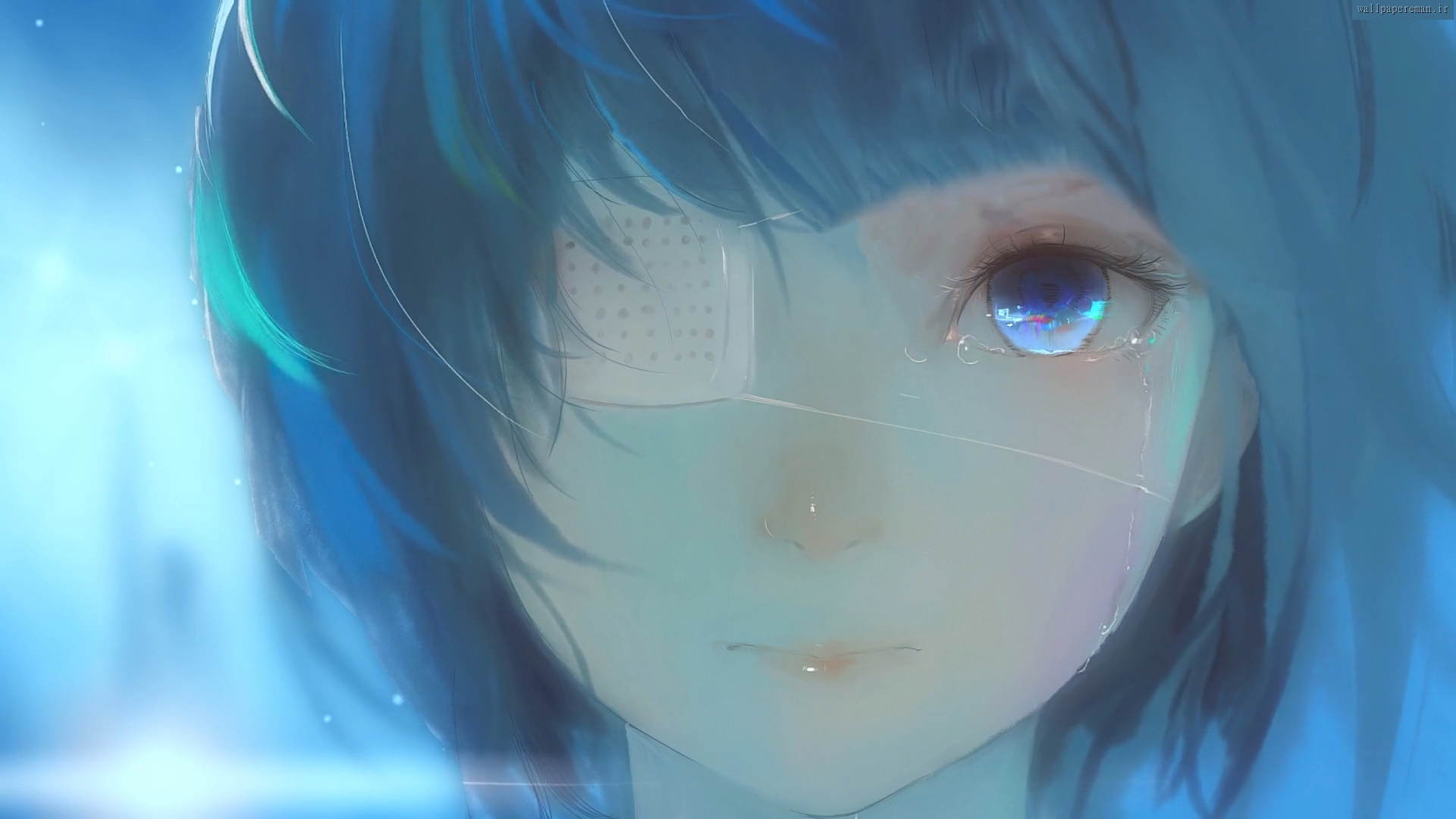 cute-blue-haired-girl-crying