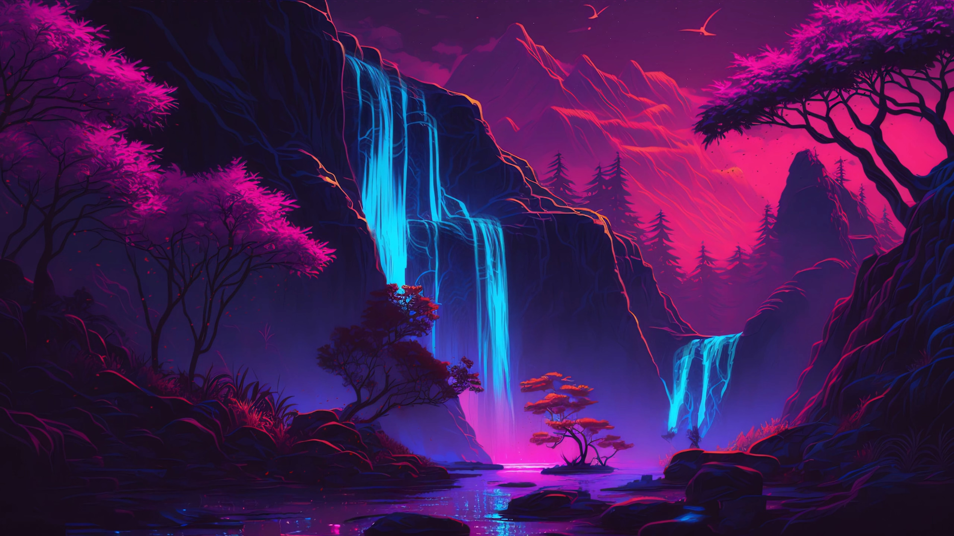neon-waterfall-2k