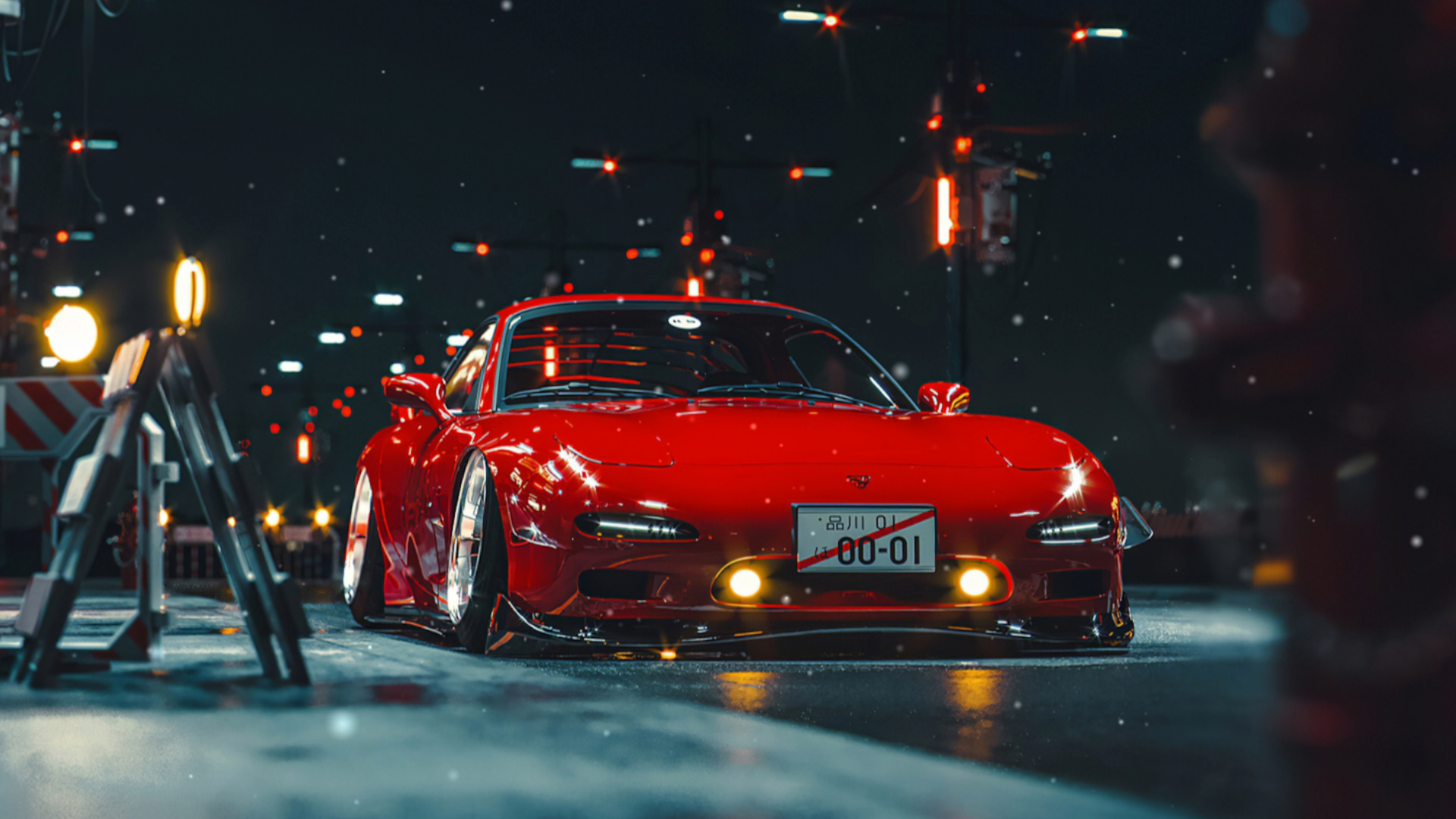 red-mazda-rx7-on-the-snow-4k