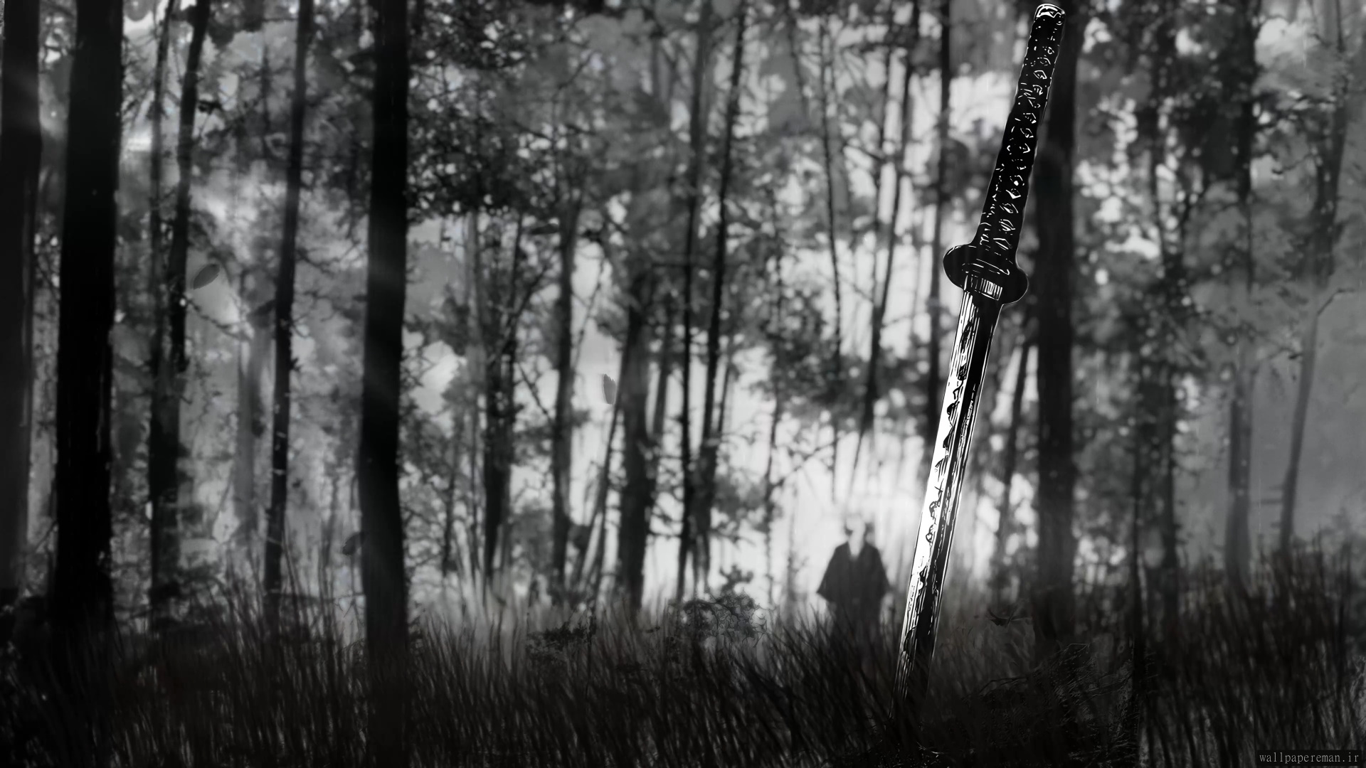 samurai-sword-in-the-jungle-4k